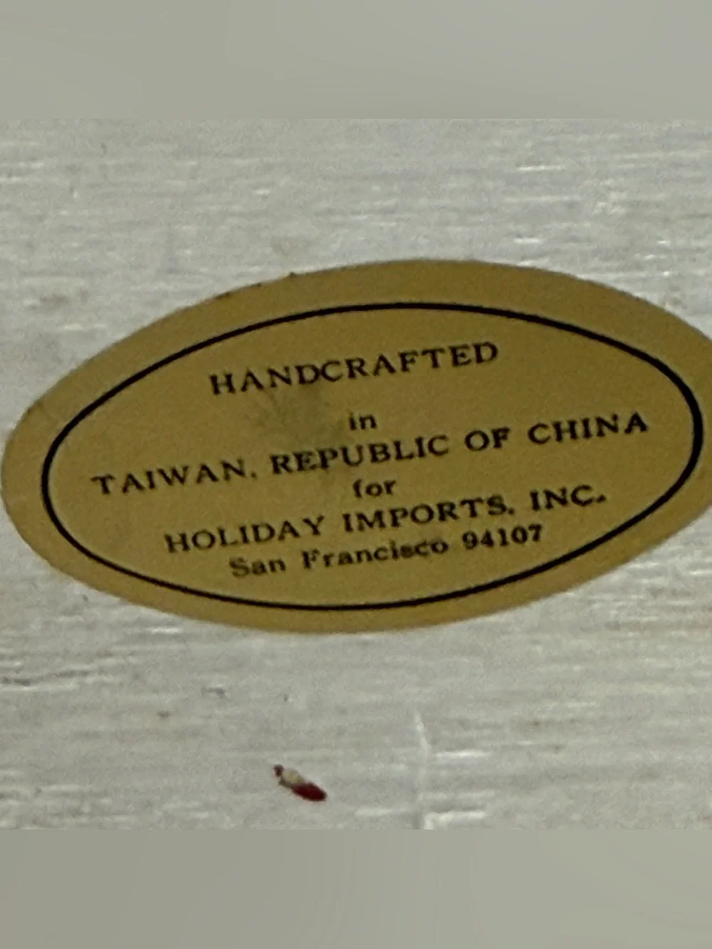 Vintage HOLIDAY IMPORTS, INC. San Francisco Wooden Florentine Jewelry Box